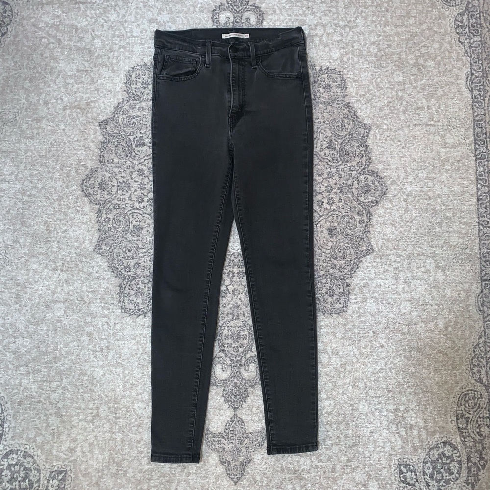 Levi’s Dark Gray Mile High Super Skinny Jeans